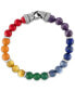 ფოტო #2 პროდუქტის Multi-Stone Rainbow Beaded Bracelet in Sterling Silver, Created for Macy's