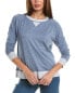 Фото #1 товара Forte Cashmere Contrast Trim Cashmere-Blend Sweatshirt Women's