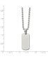 Фото #3 товара Chisel brushed Reversible Dog Tag Ball Chain Necklace