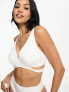 ASOS DESIGN Fuller Bust mix and match underwired wrap bikini top in white