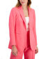 ფოტო #4 პროდუქტის Women's Linen-Blend Notched-Collar Single-Button Blazer