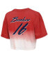 ფოტო #2 პროდუქტის Women's Aleksander Barkov Red Florida Panthers 2024 Stanley Cup Champions Dip Dye Boxy Cropped Name Number T-Shirt