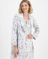 Women's Cotton Floral Flutter-Sleeve Keyhole Nightgown, Created for Macy's