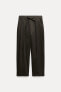 Zw collection pleated trousers with drawstring