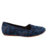 Фото #1 товара Softwalk Sicily S1861-462 Womens Blue Leather Slip On Ballet Flats Shoes 5.5