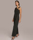 ფოტო #3 პროდუქტის Donna Karan Women's Asymmetric-Neck Sleeveless Jumpsuit