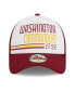 ფოტო #4 პროდუქტის Men's White, Burgundy Washington Commanders Stacked A-Frame Trucker 9FORTY Adjustable Hat