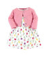 Toddler Girl Cotton Dress and Cardigan Set, Spring Tulips