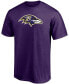 Фото #3 товара Men's Lamar Jackson Purple Baltimore Ravens Player Icon Name and Number T-shirt