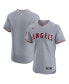 ფოტო #1 პროდუქტის Men's Gray Los Angeles Angels Road Vapor Premier Elite Patch Jersey