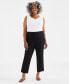Фото #1 товара Plus Size Mid-Rise Straight Leg Pants, Created for Macy's