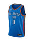 Фото #2 товара Men's Russell Westbrook Blue Oklahoma City Thunder Swingman Player Jersey - Icon Edition