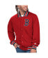 Фото #1 товара Куртка мужская Starter Красная Boston Red Sox Secret Weapon Сатиновая с застежкой кнопками