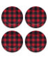 Фото #1 товара Vintage Lodge Buffalo Check Melamine Dinner Plates, Set of 6