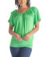 Фото #4 товара Топ с разрезом на плече 24seven Comfort Apparel Solid Color Short Sleeve (Одежда и обувь > Женщинам > Платья)