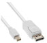 Фото #1 товара InLine Mini DisplayPort to DisplayPort Cable white 1.5m