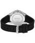 Men's Ace Black Silicone Strap Watch 43mm