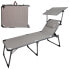 AKTIVE Folding Sun Lounger With Parasol And Cushion