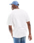 Jack & Jones oversized t-shirt with poker front chest embroidery in white