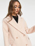 & Other Stories wool double breasted coat in blush