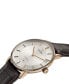 ფოტო #2 პროდუქტის Men's Swiss Automatic DiaMaster Thinline Brown Leather Strap Watch 41mm