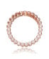 RA 18K Rose Gold Plated Clear Cubic Zirconia Twisted Band Ring