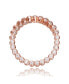 RA 18K Rose Gold Plated Clear Cubic Zirconia Twisted Band Ring