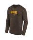Фото #2 товара Big Boys Brown San Diego Padres Authentic Collection Long Sleeve Performance T-shirt
