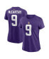 ფოტო #1 პროდუქტის Women's J.J. McCarthy Purple Minnesota Vikings 2024 NFL Draft First Round Pick Name Number T-Shirt