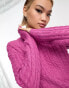 Фото #3 товара French Connection cable knit jumper in purple