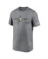 Фото #3 товара Men's Heathered Charcoal New Orleans Saints Horizontal Lockup Legend T-shirt