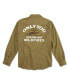 Men's Olive Distressed Smokey the Bear Daily Grind Button-Up Long Sleeve Shirt