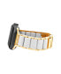 ფოტო #3 პროდუქტის Women's White Silicone and Gold-Tone Alloy Link Bracelet Compatible with 42mm/44mm/45mm/Ultra/Ultra 2 Apple Watch