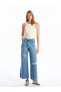 LCW Jeans Wideleg Yırtık Detaylı Kadın Jean Pantolon