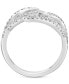 ფოტო #4 პროდუქტის EFFY® Diamond Leaf Bypass Ring (1-1/10 ct. t.w.) in 14k White Gold