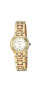 Фото #1 товара Women's Gold Plated Panther Link Bracelet Dress Watch with White Dial