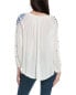 Фото #2 товара Rain + Rose Embroidered Top Women's White S