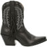 Фото #1 товара Durango Crush DRD0432 Womens Black Leather Zipper Cowboy Western Boots 9.5