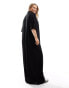 ASOS DESIGN Curve slouchy oversized jumpsuit in black