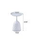 White Wine Cup Metal Side Table, Small Sofa Table, Round White Nightstand