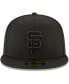 Фото #4 товара Men's Black San Francisco Giants Primary Logo Basic 59FIFTY Fitted Hat