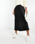 Фото #1 товара Mango satin midi skirt in black