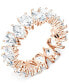 ფოტო #8 პროდუქტის Rose Gold-Tone Crystal Ring