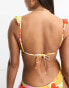 Фото #4 товара Miss Selfridge painted bright floral frill bikini top