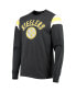 Фото #3 товара Men's Black Pittsburgh Steelers Franklin Rooted Long Sleeve T-shirt