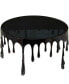 Фото #1 товара Aluminum Drip Coffee Table with Melting Designed Legs and Shaded Glass Top, 36" x 36" x 16"