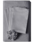 Фото #5 товара Microfiber 7-Pc. Sheet Set with Satin Pillowcases and Satin Hair-Tie, Full