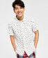 Фото #2 товара Men's Carlos Bandana Toss Print Short-Sleeve Button-Up Shirt, Created for Macy's