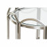 Вспомогательный стол DKD Home Decor Стеклянный Серебристый Металл (55 x 55 x 55 cm)