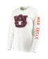 Women's White Auburn Tigers Drawn Logo Oversized Long Sleeve T-shirt M - фото #3